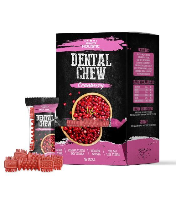 Absolute Holistic Dental Dog Chews with Cranberry - Natural Teeth Cleaning Treats for Dogs, Supports Oral Health - Perfect for Daily Dental Care & Fresh Breath
