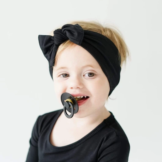 Kyte Baby Bow Headband for Girls - Midnight Blue Hair Accessory for Newborns, Infants & Toddlers | Perfect for Photos, Parties & Everyday Outfits