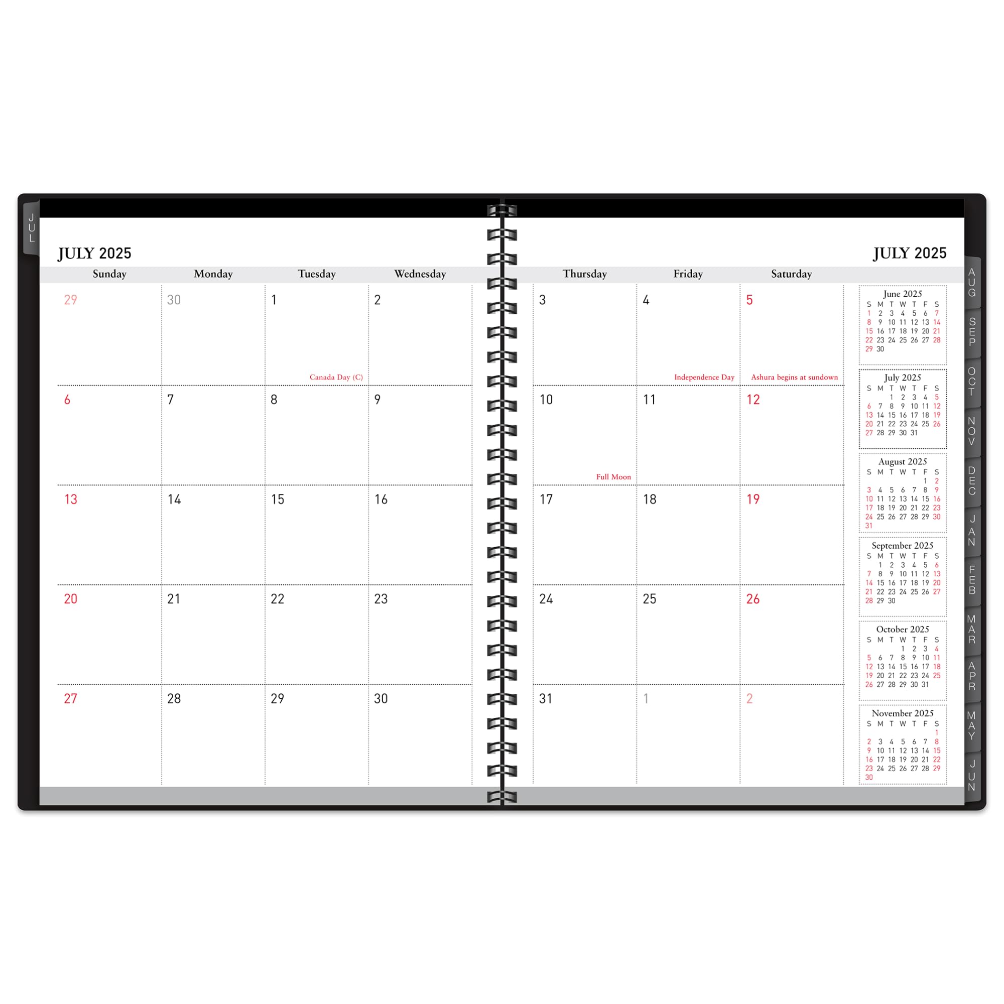2025-2026 Office Depot® 14-Month Academic Planner - Weekly/Monthly Vertical Layout, 7.5