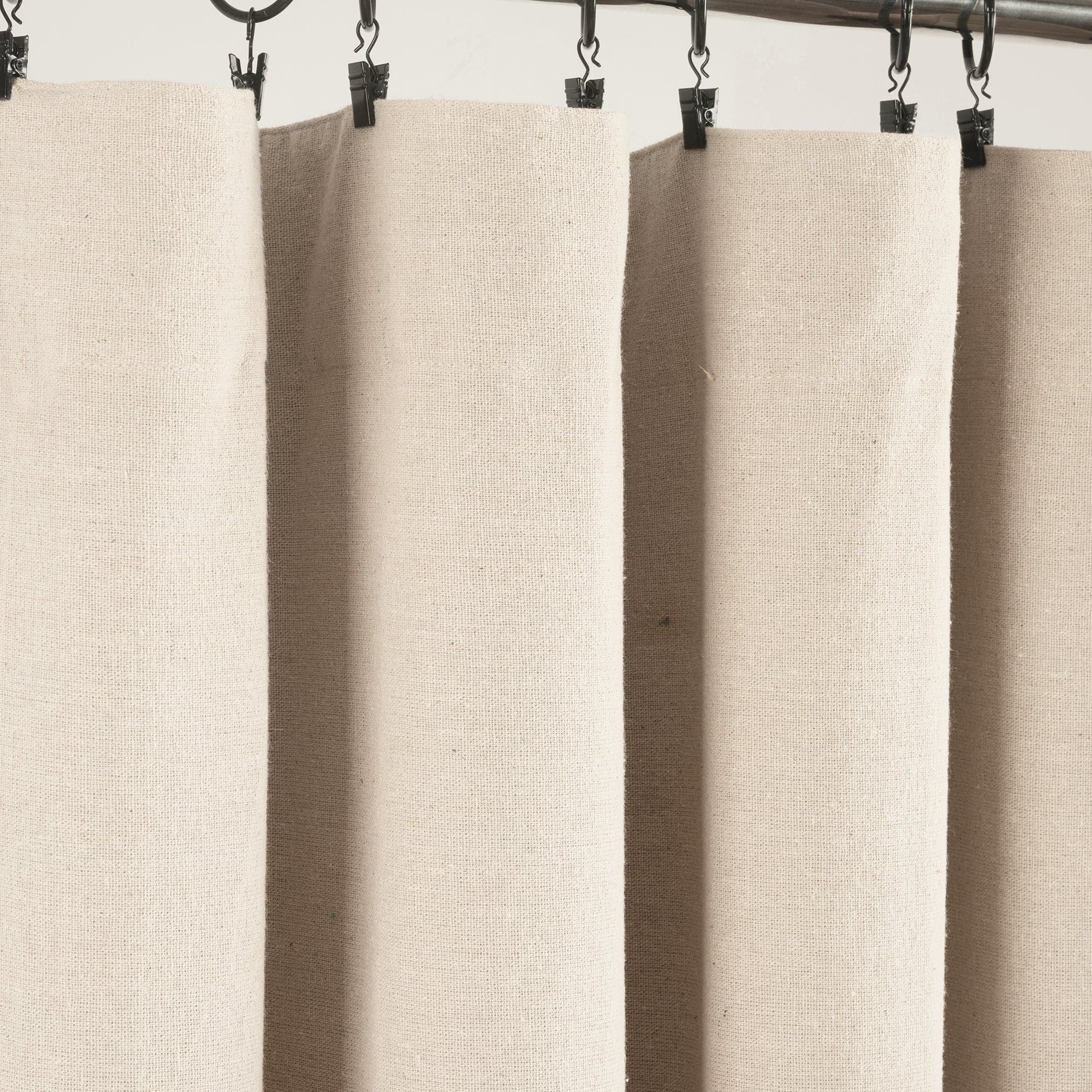 Blackout Linen Curtain Panels with Button Lining - 100% Light Blocking Window Drapes for Bedroom & Living Room Privacy & Sleep