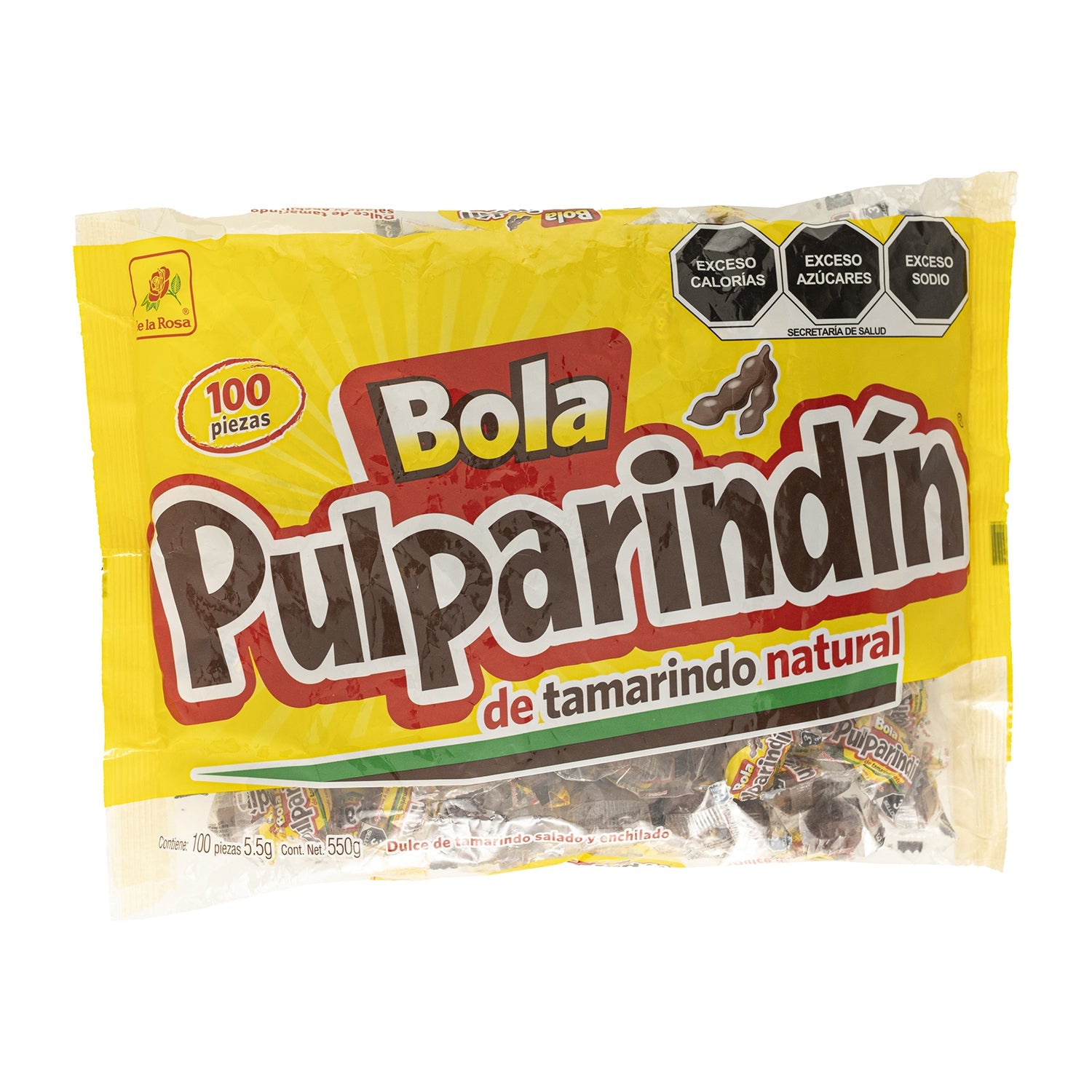 De La Rosa Pulparindin Bola Tamarind Candy | 100 Count Bag | Mexican Sweet Treat for Parties, Snacks & Gifting