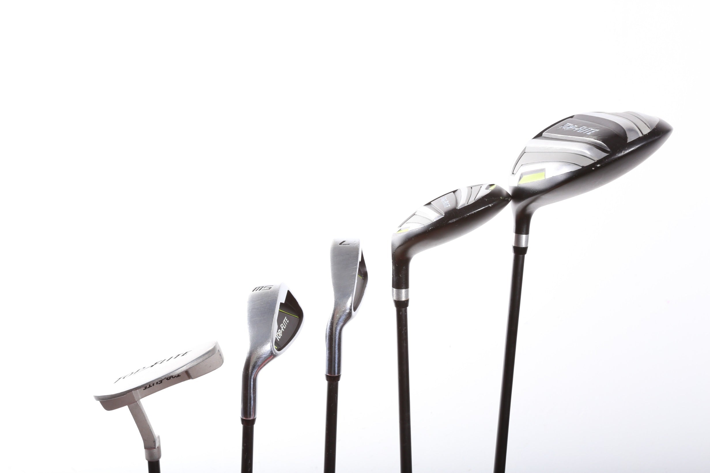 Top Flite Junior Golf Club Set for Left-Handed Kids - Includes Driver, 7 Iron, Sand Wedge, Putter - Perfect for Youth Golf Training & Beginner Practice on Driving Range or Course
