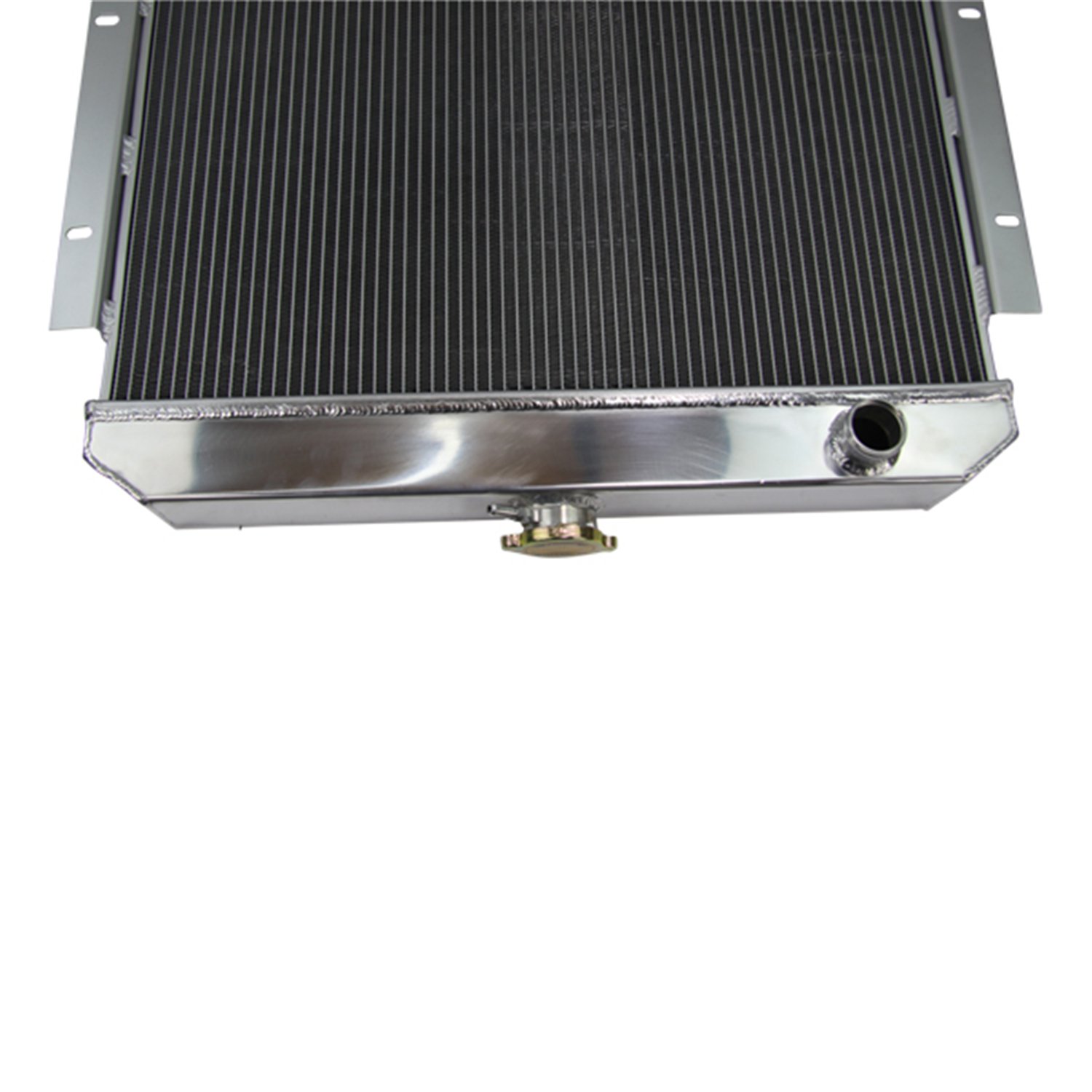 Primecooling 3 Row All Aluminum Radiator with 12-Inch Fan & Shroud - Compatible with 1972-1986 Jeep CJ Series (GM Chevy SBC Engine Conversion) - High-Performance Cooling for Off-Road & Daily Driving