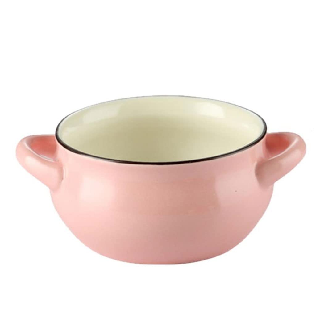 Premium Ceramic Soup Bowl Set - 12oz Handled Rice, Dessert, Pudding Bowl for Baking & Serving - Oven, Microwave Safe - Perfect for Restaurants, Home Kitchens & Parties (Color: Blue, One Size)