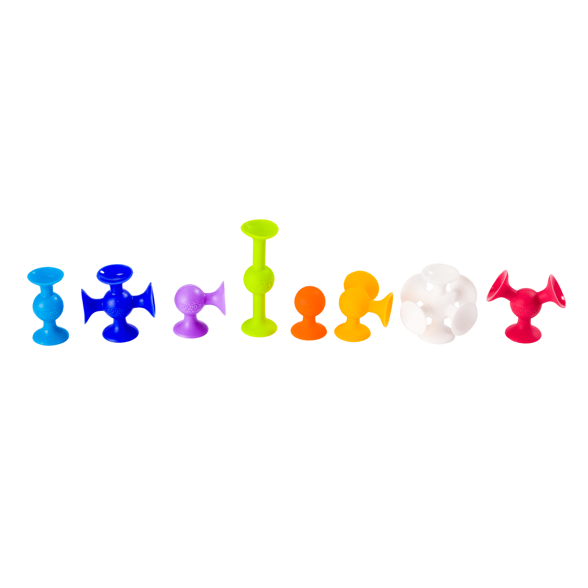 Fat Brain Toys Squigz Deluxe Set - 100-Piece Creative Building Toy for Kids, STEM Learning & Sensory Play - Perfect for Home, Classroom & Travel Activities