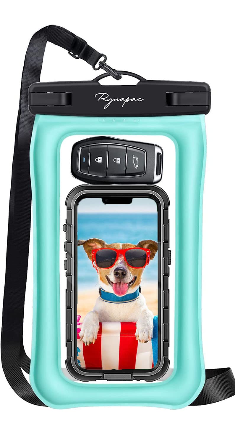 Waterproof Phone Pouch Floating Dry Bag Case with Airbag - Compatible with iPhone 14/13/12/11 Pro Max/XS Max & Samsung Galaxy S20/S22 (Up to 8.6