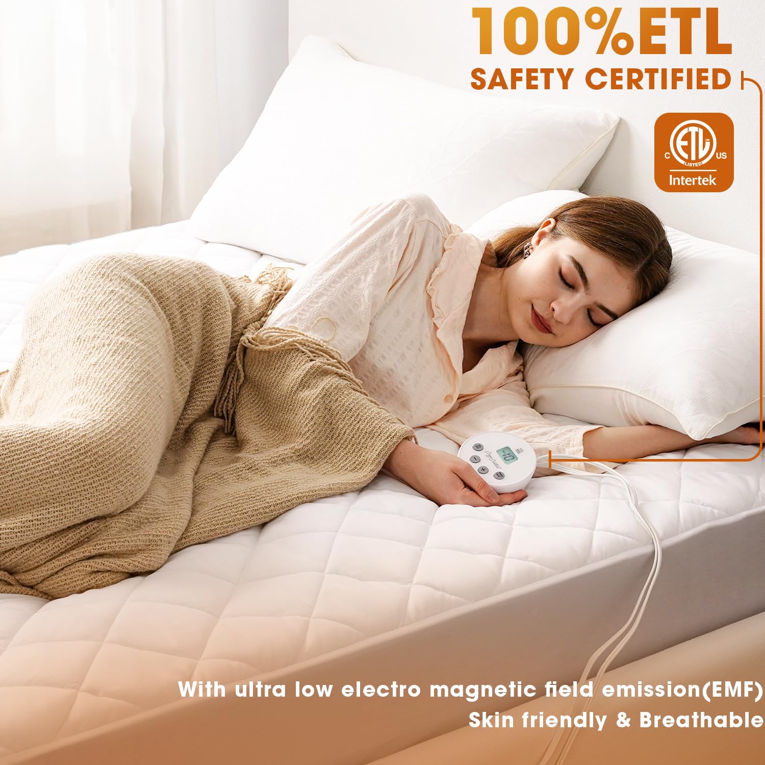 Dual Control Electric Heated Mattress Pad Queen Size (60