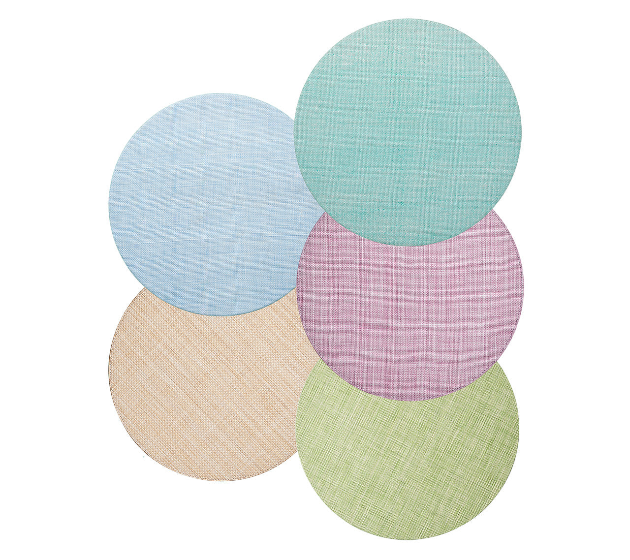 Portofino Waterproof Placemats Set of 4 - Elegant Round Table Mats for Dining, Kitchen, and Outdoor Use - Stain-Resistant & Easy to Clean