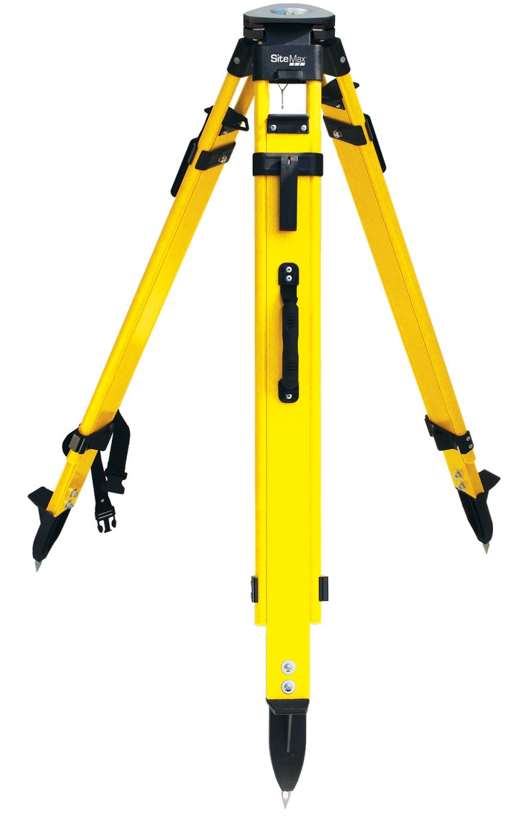 SitePro HVFG20 Heavy Duty Fiberglass Tripod with Quick Clamp & Large Head - Professional Photography, Videography, and Surveying Equipment for Outdoor Use