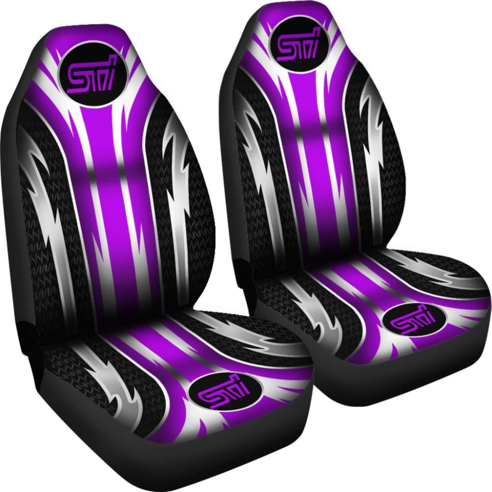 Premium 2-Piece Front Subaru STI Seat Covers in Purple (Part #144627) - Custom Fit for WRX/Impreza - Waterproof & Anti-Slip Protection for Racing & Daily Driving