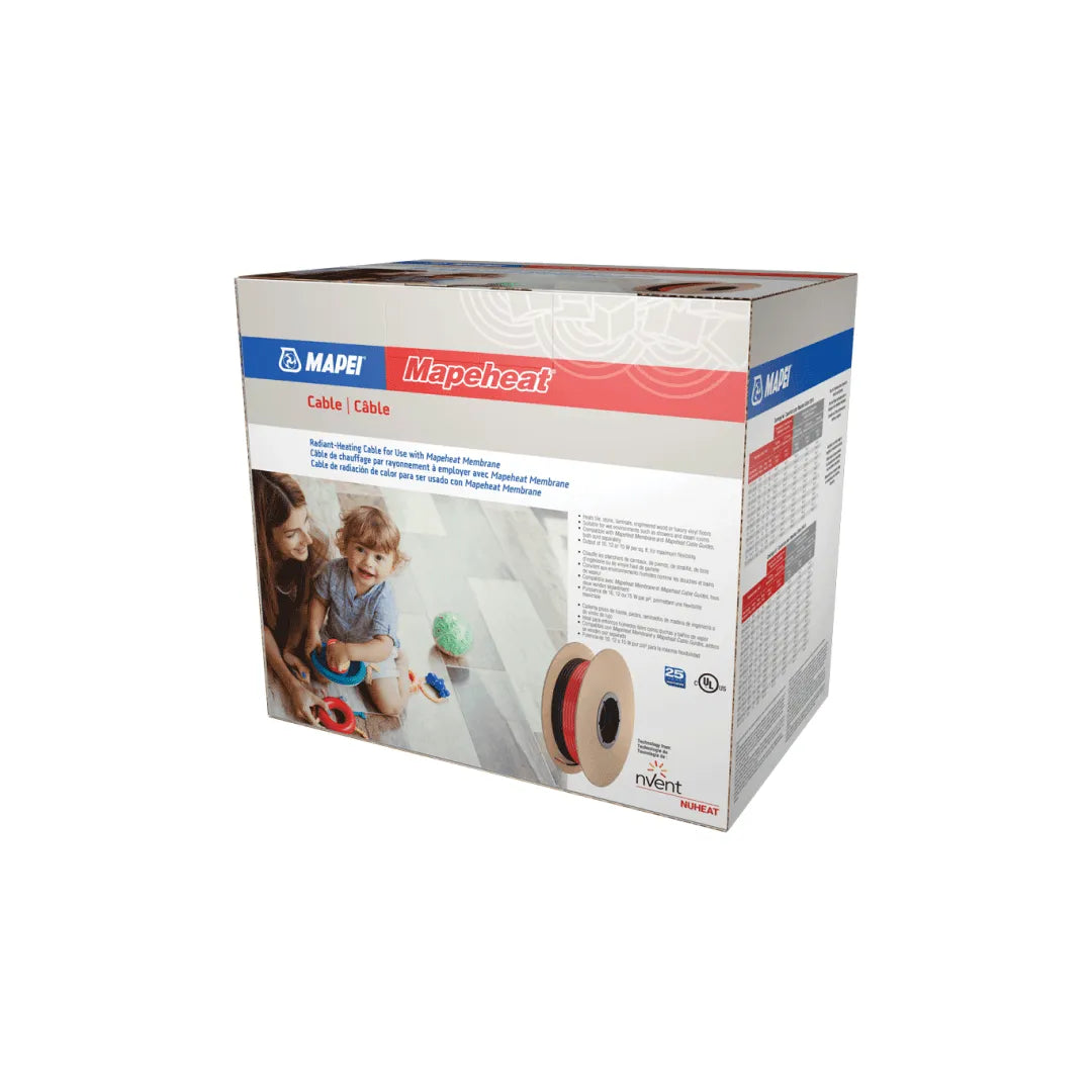 Mapeheat 120V Radiant Floor Heating Cable - 95 sqft Electric Underfloor Heating System for Home & Bathroom - Perfect for Tile, Laminate & Hardwood Floors