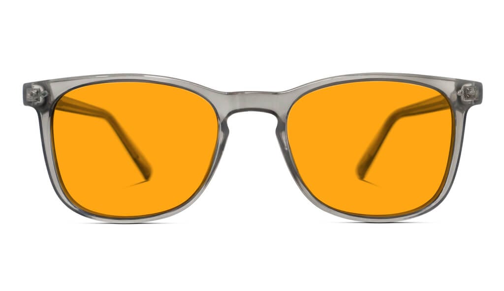 Blue Light Blocking Glasses for Sleep & Eye Strain Relief - SunDown Taylor Pearl Grey - Perfect for Nighttime Use & Screen Time Protection