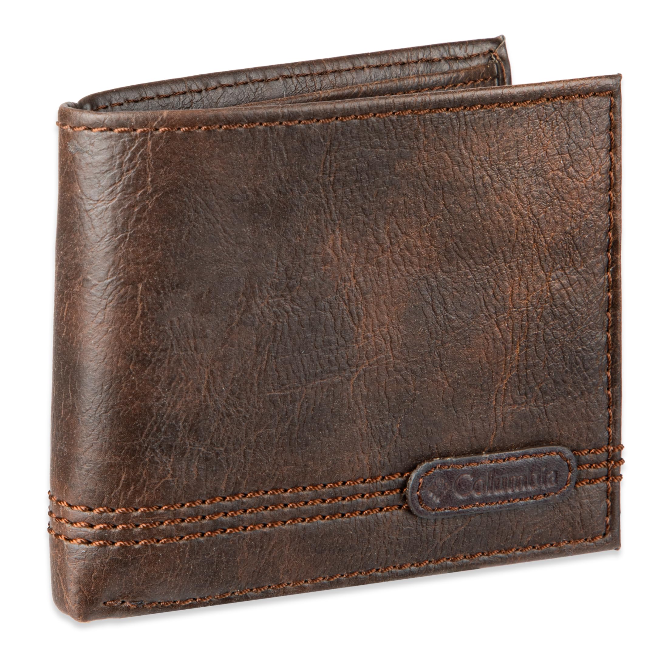 Columbia Men's Everyday Bifold Wallet - Slim RFID Blocking Leather Wallet with Multiple Card Slots & ID Window - Perfect for Business, Travel & Daily Use