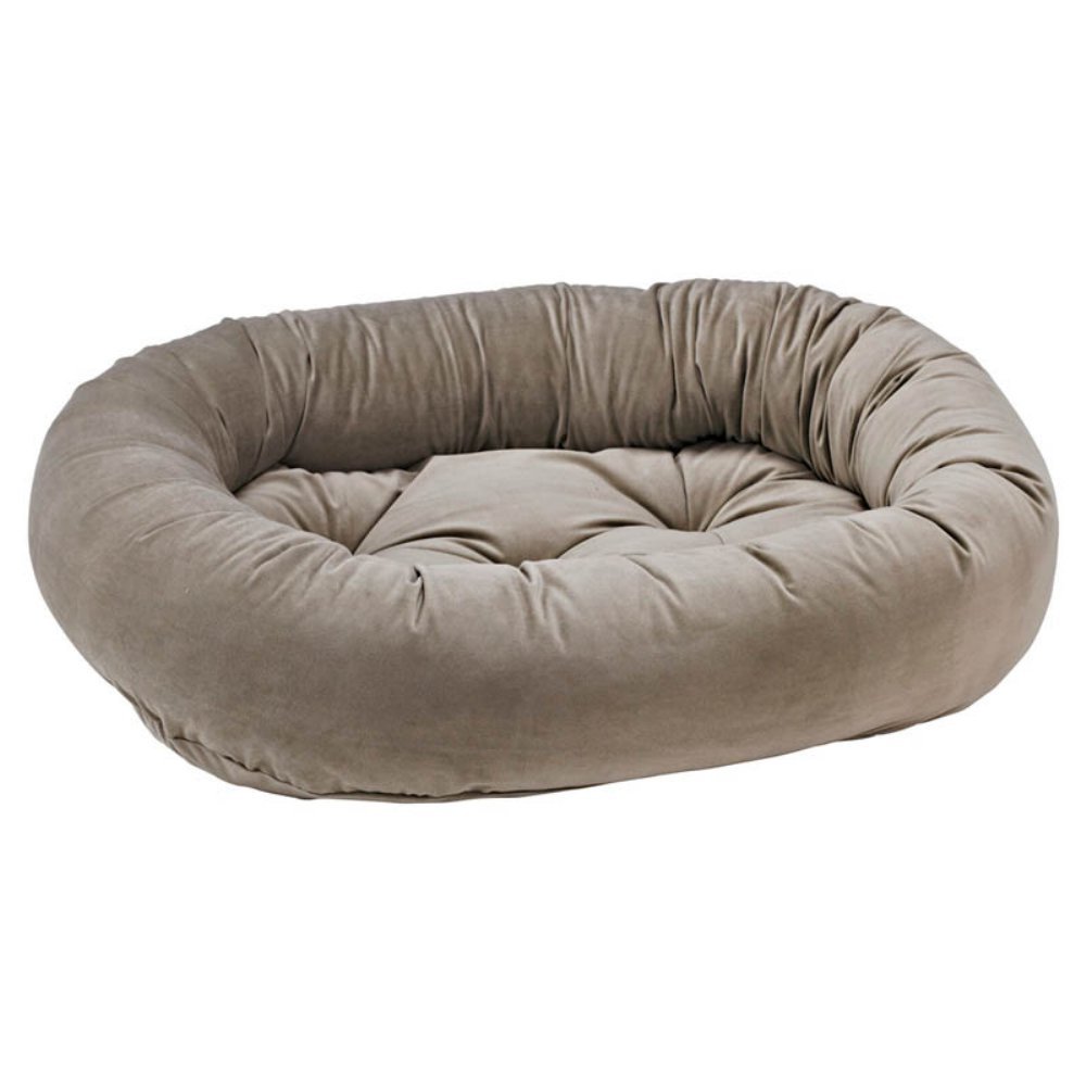 Premium Large Donut Pet Bed for Dogs & Cats - Soft Plush Orthopedic Round Dog Bed with Non-Slip Bottom - Cozy Pebble Design for Puppies, Small & Medium Pets - Perfect for Bedroom, Living Room & Travel Use