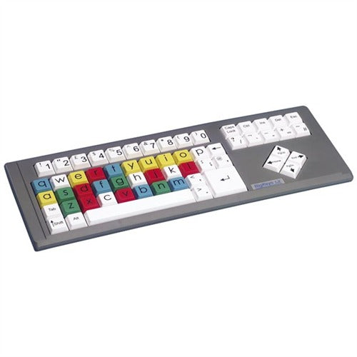 BigKeys LX Large Key Keyboard - Colorful Keys, Lowercase QWERTY Layout - Ideal for Seniors & Visually Impaired Users (Easy Typing Solution)