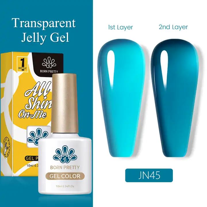 Born Pretty Jelly Nude Gel Polish - Long Lasting Soak Off UV LED Nail Polish for Salon & Home Manicure - Perfect for Weddings, Parties & Everyday Wear