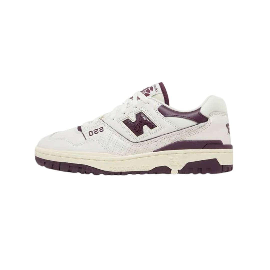 New Balance 550 Sneakers Aime Leon Dore White Purple Basketball Shoes for Men - Perfect for Casual Wear, Street Style & Gym Workouts