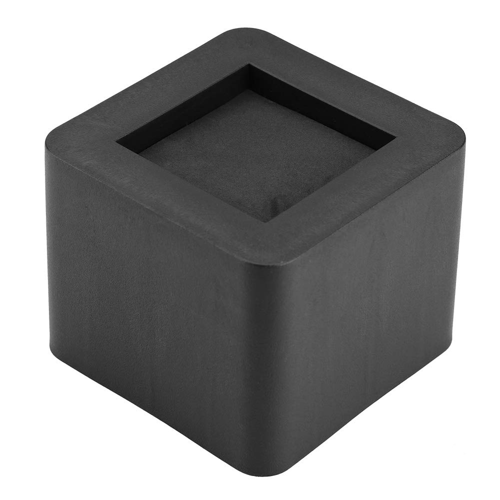 Kuuleyn 4-Piece Bed & Furniture Risers - Heavy Duty PP Plastic Non-Slip Leg Extenders for Tables, Desks, Beds & Sofas (Black) - Perfect for Home Office, Dorm Rooms & Small Space Organization