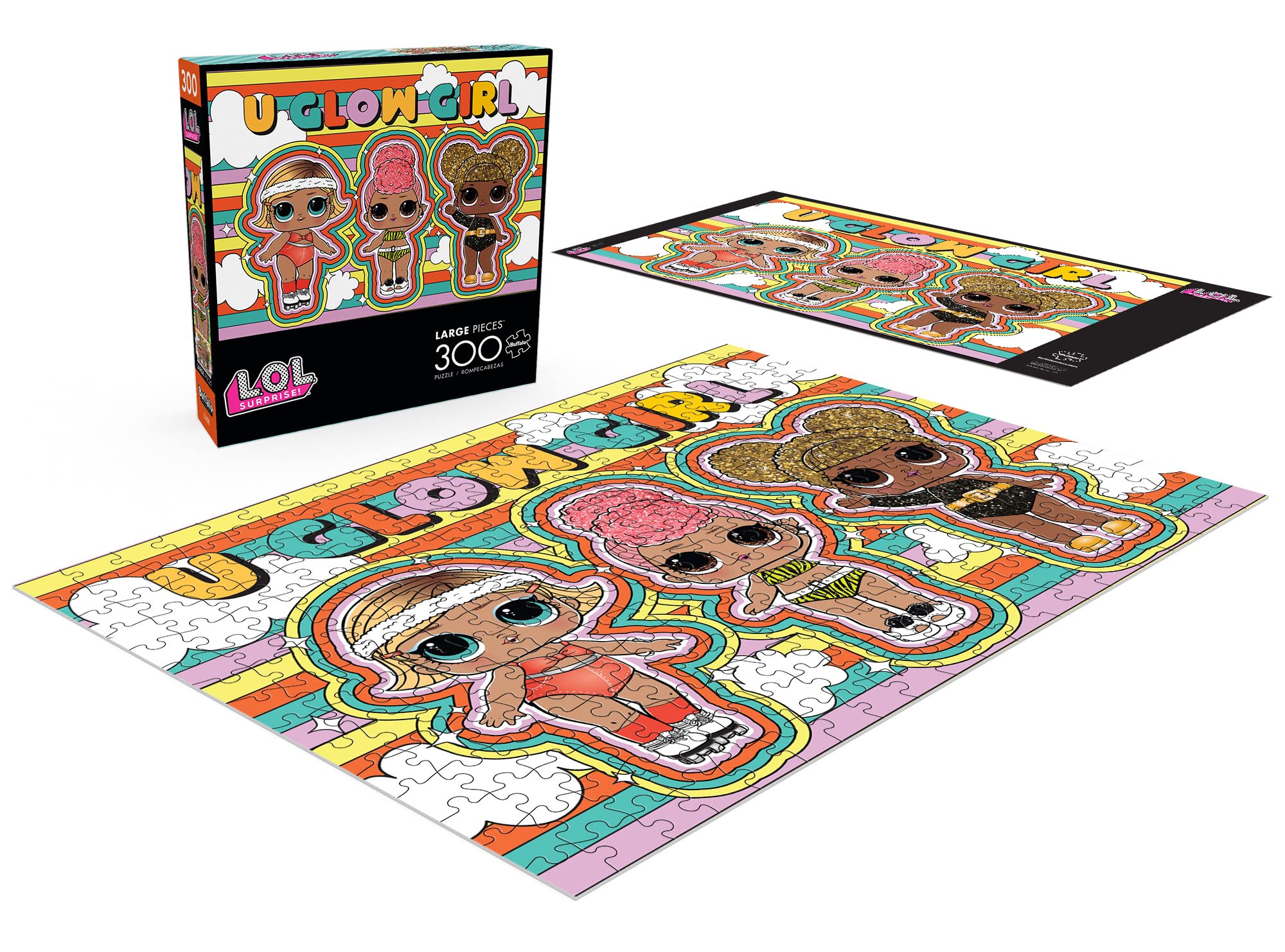 Buffalo Games LOL U Glow Girl! 300-Piece Jigsaw Puzzle for Adults - Challenging Glow-in-The-Dark Puzzle for Family Game Nights & Parties - Finished Size 21.25