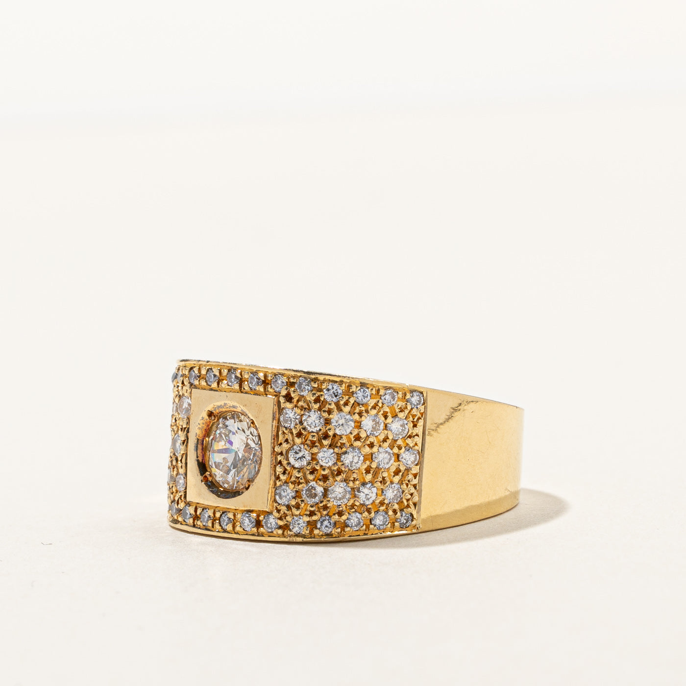 1.35ctw Diamond Grid Accented Wedding Band Ring - Size 9.75 - Elegant & Timeless Jewelry for Women - Perfect for Engagement, Anniversary & Special Occasions