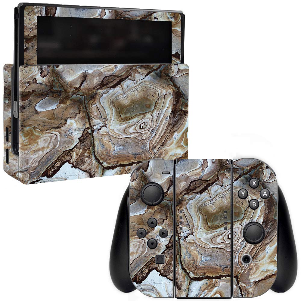 MightySkins Vinyl Decal Wrap Cover for Nintendo Switch - Brown Marble Design | Protective & Durable Skin | Easy to Apply & Remove | Made in USA | Perfect for Gaming, Travel & Customization