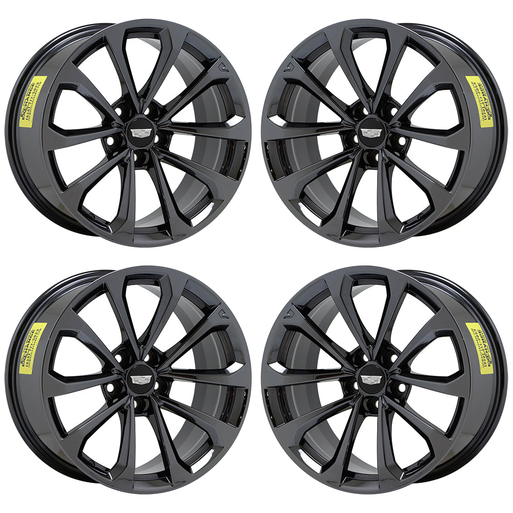 19x9.5 & 19x10 Cadillac CTS-V Black Chrome OEM Factory Wheels (4752, 4754) - Direct Replacement & Exchange - Perfect for Performance Upgrades & Luxury Styling