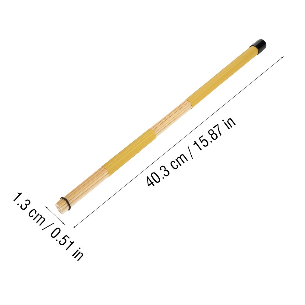 Premium Drum Stick Brushes for Drummers - Durable & Lightweight Drumming Accessories for Practice & Live Performances (Yellow) - Perfect for Jazz, Rock & DIY Music Lovers