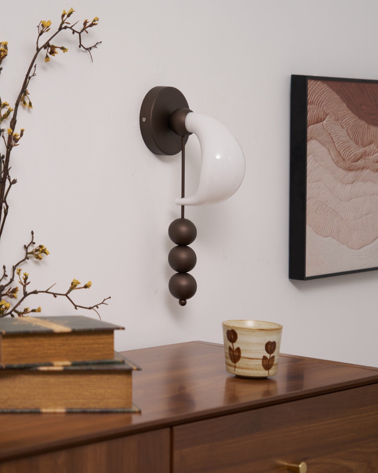 Alabris Modern Wall Light - Sleek Indoor/Outdoor Sconce with Dimmable LED - Perfect for Bedroom, Living Room, Porch & Patio Lighting
