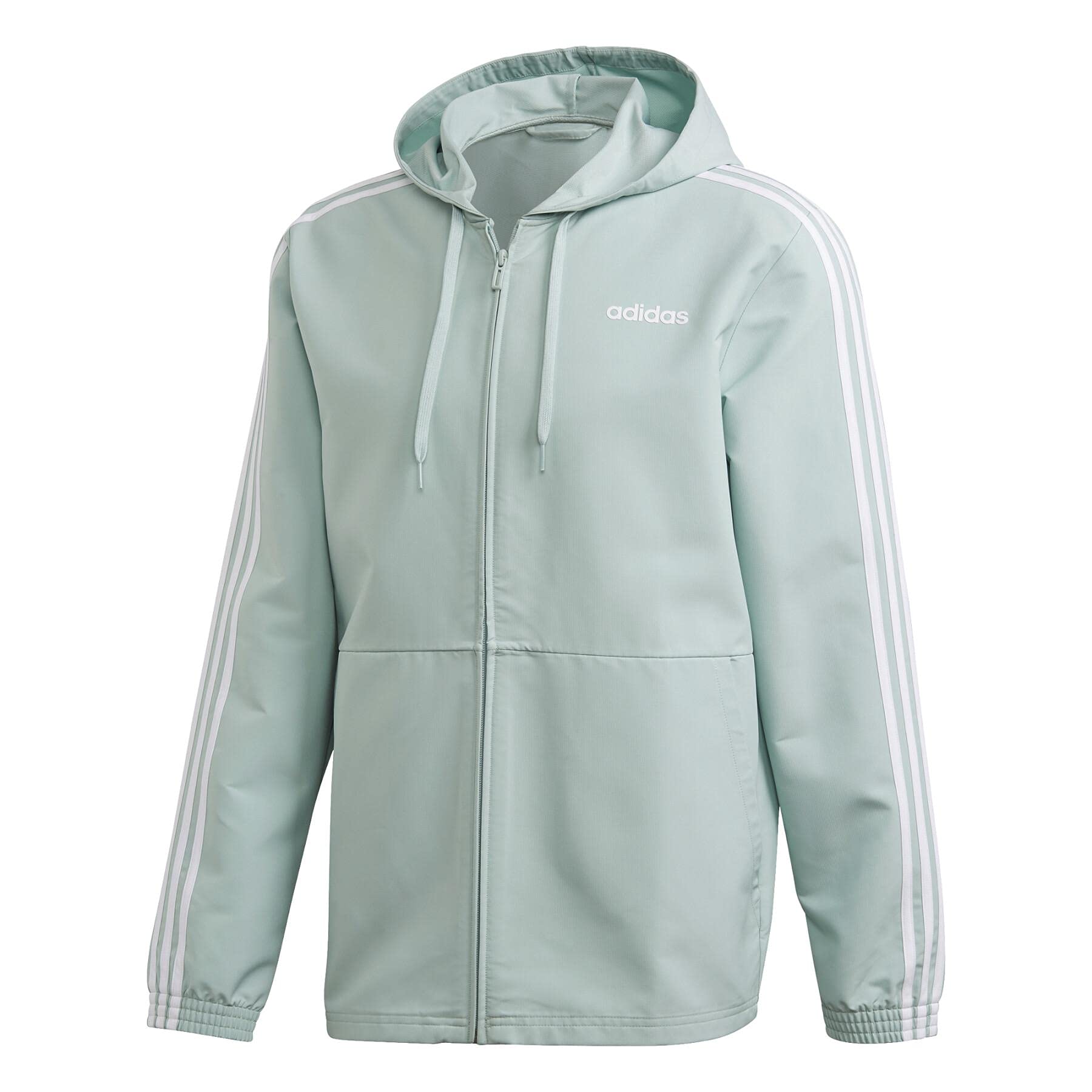 Adidas Men's Essentials 3-Stripes Woven Windbreaker Jacket - Lightweight Water-Resistant Running & Travel Windbreaker for Outdoor Sports