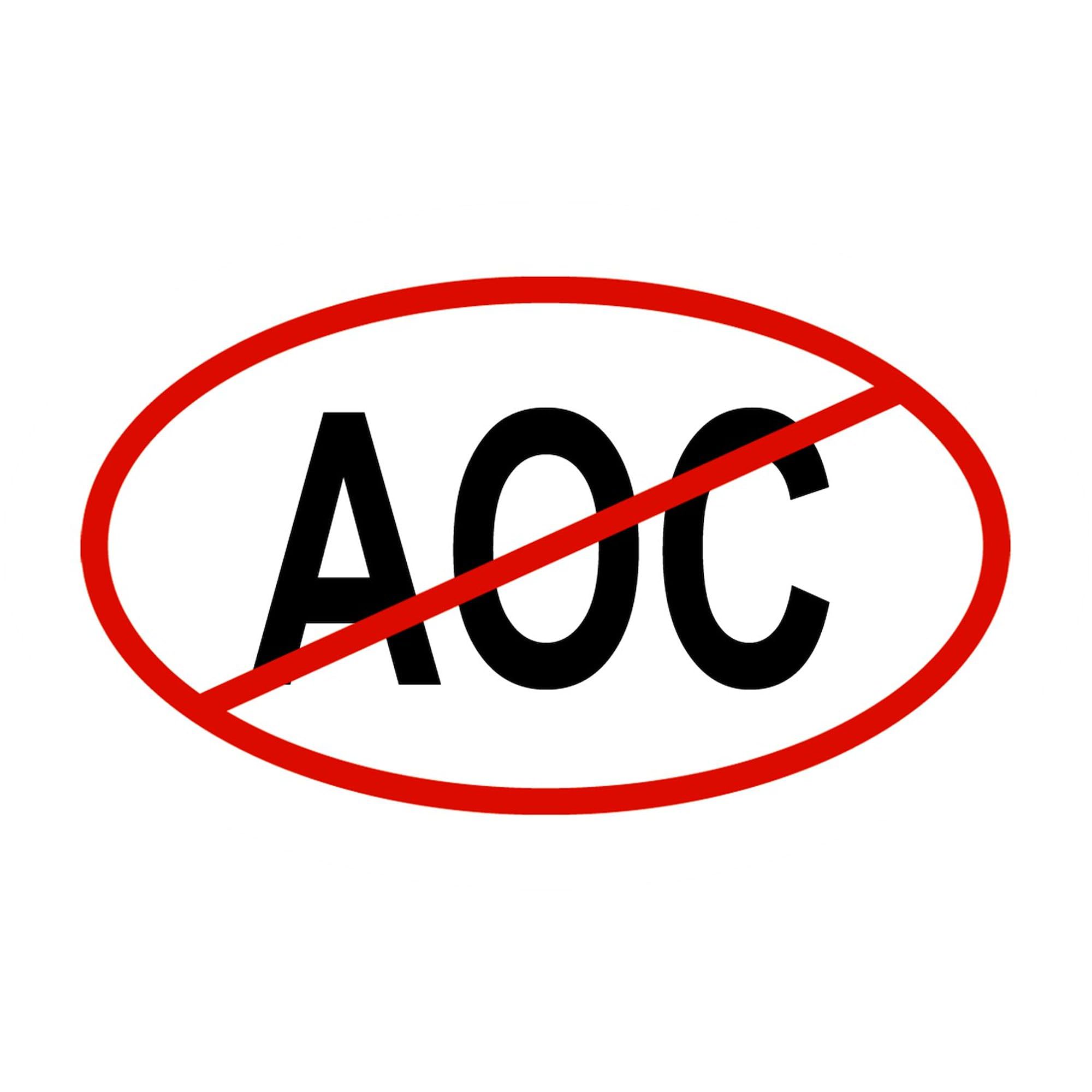 AOC Oval Sticker - Durable Car Bumper Decal for Political Support