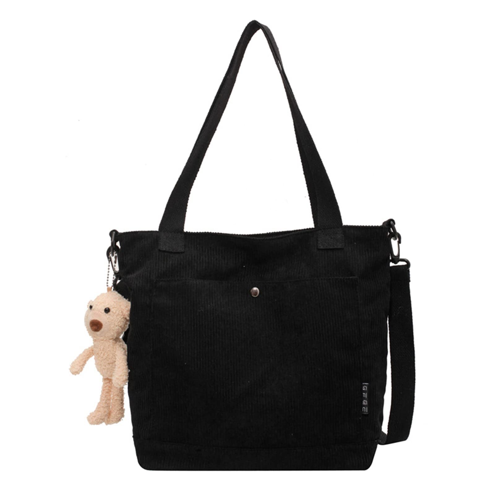 Stylish Women's Corduroy Tote Bag with Inner Pocket - Fashionable Shoulder Bag for Women & Girls - Perfect for School, Work, Office, Travel & Daily Use