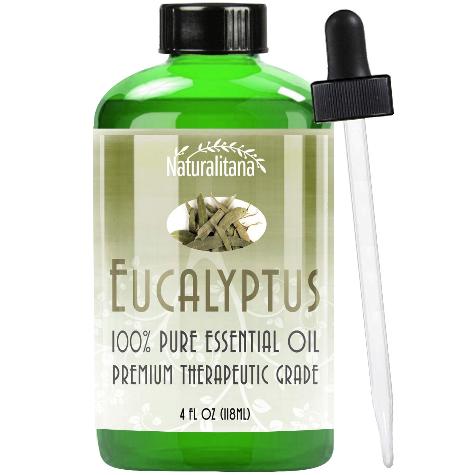 Best Eucalyptus Essential Oil (4oz Bulk) - 100% Pure Aromatherapy Oil for Diffusers, Soap Making, Bath Bombs, Candles, Massage & Relaxation - Perfect for Home Spa & Stress Relief