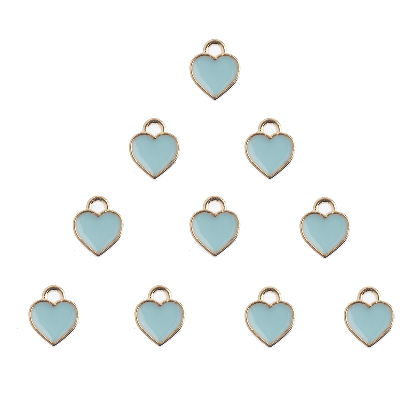 Sweet & Petite Charms 7x8mm Small Heart Beads - 10pcs for Jewelry Making, DIY Crafts, Bracelets & Necklaces - Perfect for Valentine's Gifts and Handmade Accessories