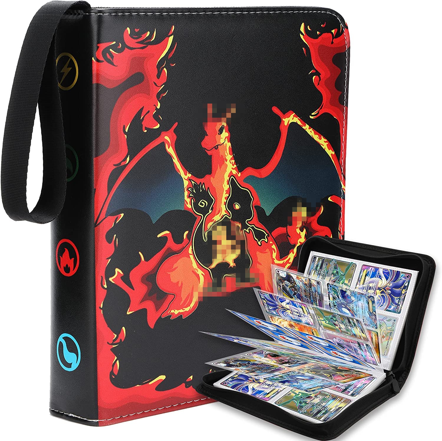 Premium Pokemon Card Binder - 4-Pocket Trading Card Holder for 400 Cards | Durable Card Album with Protective Sleeves | Compatible with Pokemon, Yugioh & TCG Cards | Perfect Gift for Kids & Collectors | Organize & Protect Your Valuable Card Collection at Home, School or Tournaments