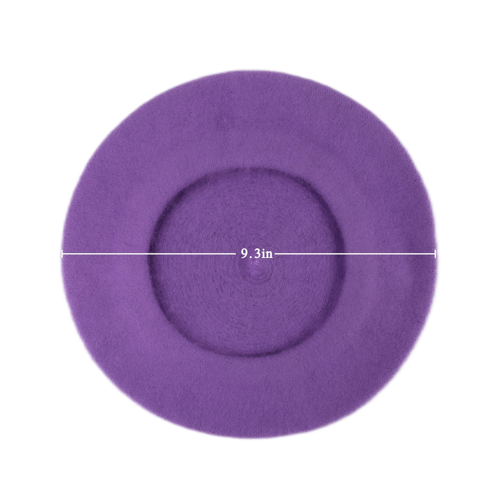 Wheebo Kids Wool French Beret Hat - Solid Color Painter & Artist Hat for Girls & Boys - Perfect for School, Art Class & Fashion Outfits