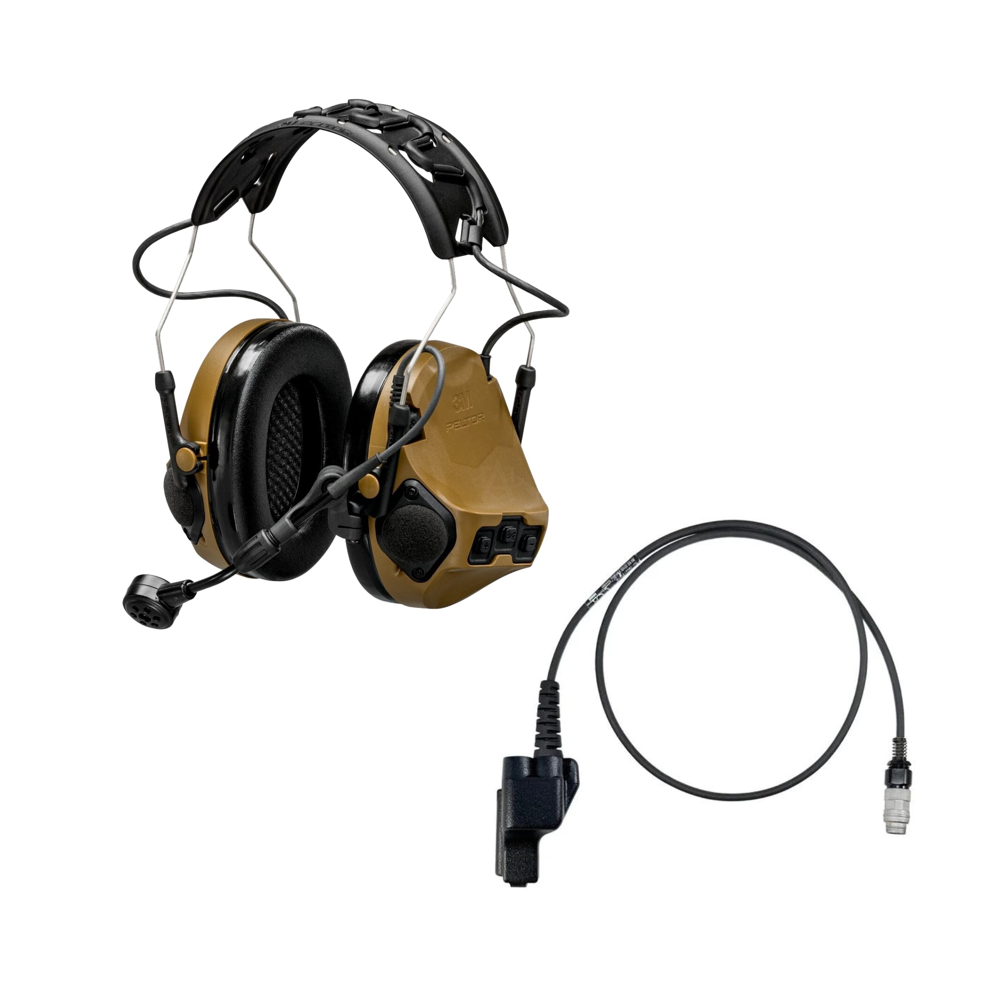3M Peltor ComTac VII Military-Grade Tactical Headset with TMAS Technology - Hearing Protection & Communication for Special Forces, Police & Shooting Enthusiasts - Ideal for Combat Training, Range Shooting & Tactical Operations