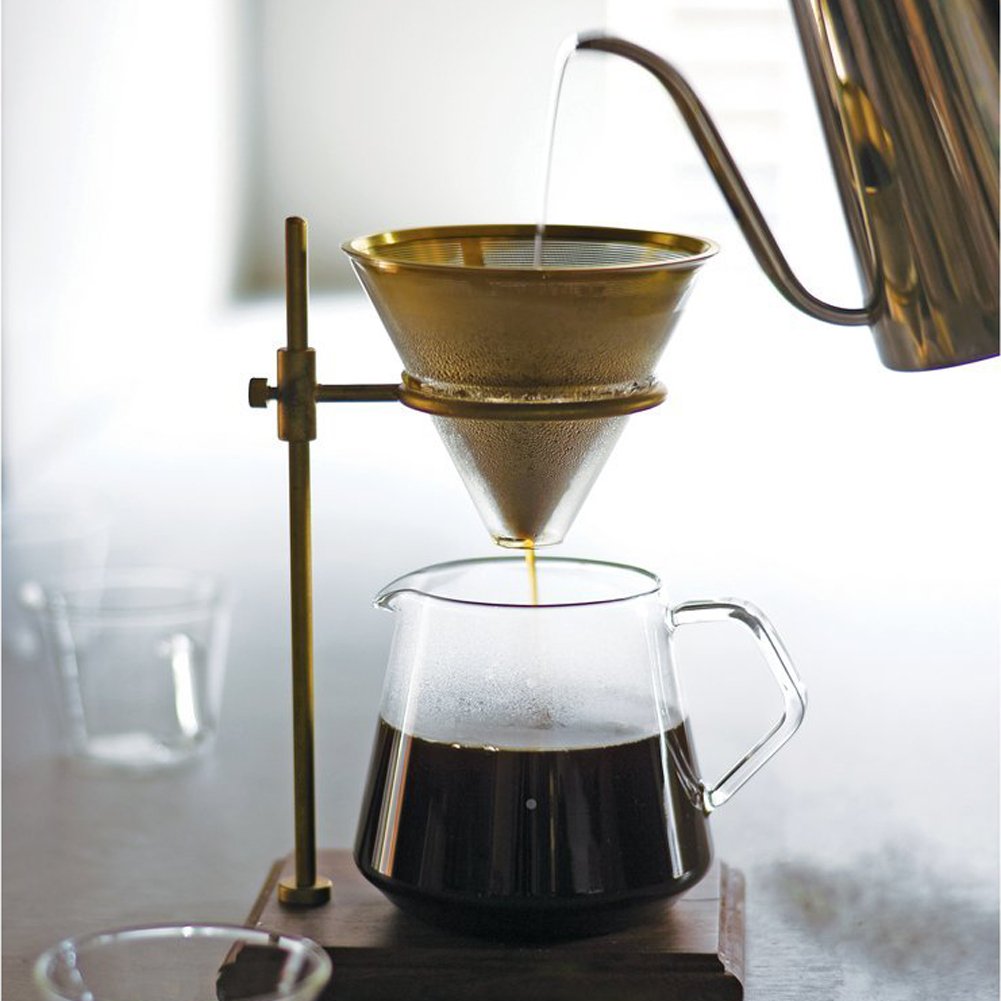 KINTO SCS-S02 Coffee Brewer Stand Set - 4 Cup Drip Coffee Maker with Glass Carafe, Perfect Gift for Coffee Lovers | Ideal for Home, Office & Cafe Use
