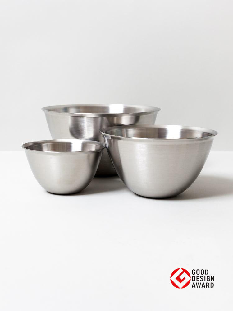 Premium Makanai Stainless Steel Mixing Bowls - 3-Piece Set for Baking, Cooking & Food Prep - Durable, Non-Slip Bottom - Perfect for Kitchen, Restaurant & Professional Chefs