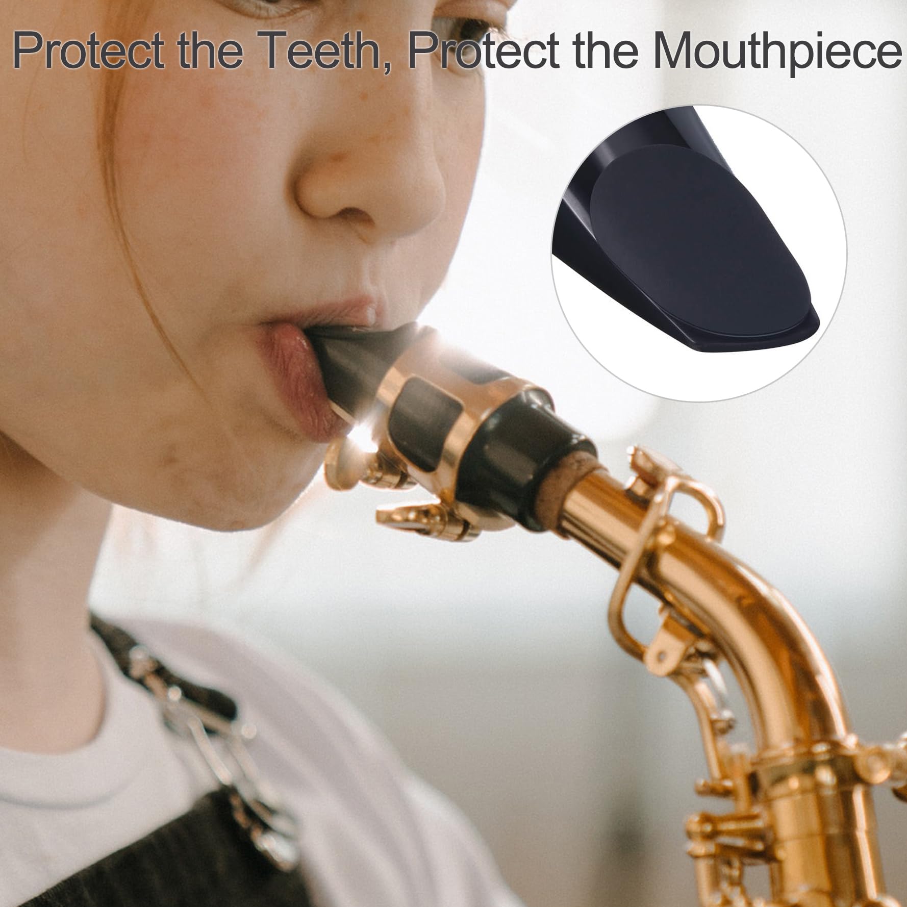 Premium Saxophone Mouthpiece Cushions - 0.5mm Thin Black Teeth Guards for Alto & Tenor Sax (10-Pack) - Comfortable Bite Pads for Sax Players, Clarinetists - Perfect for Practice, Performances & Long Sessions
