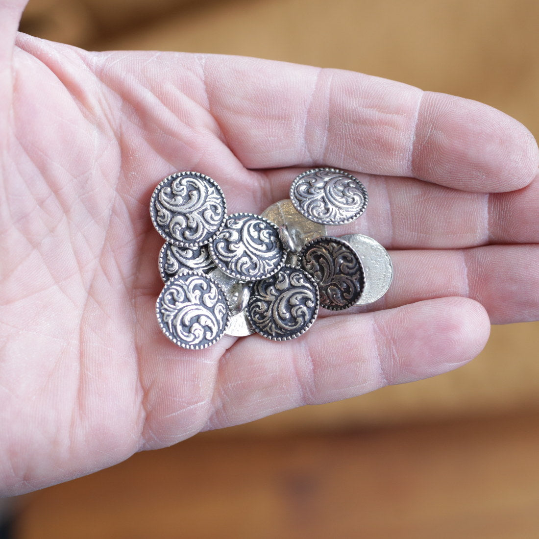 Paisley Buttons - 3 Sizes Available - Pack of 10 - Perfect for DIY Crafts, Sewing Projects & Clothing Accessories