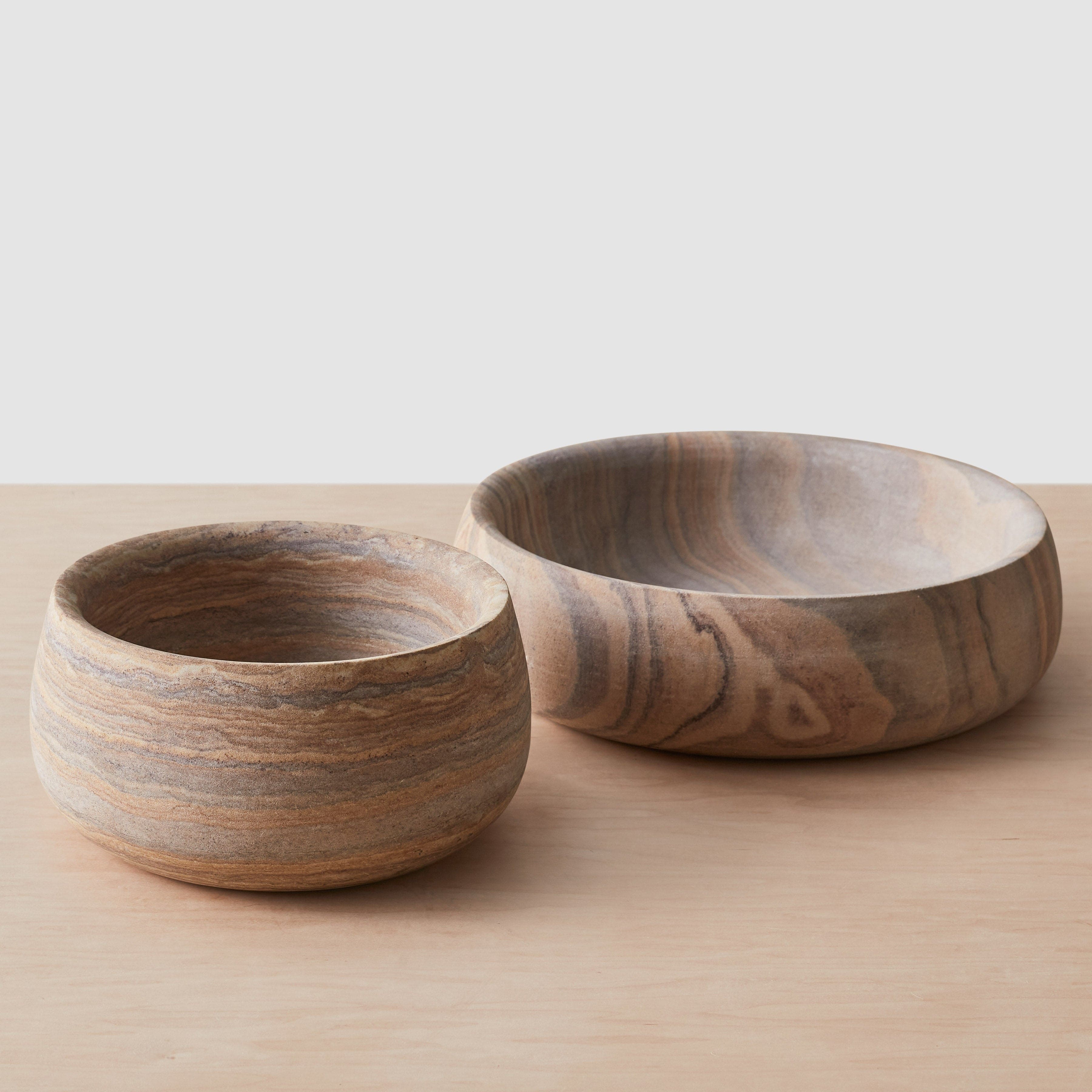 Eshana Sandstone Bowl - Handcrafted Natural Stone Bowl for Home Decor, Kitchen & Dining | Perfect for Serving, Display, and Meditation Spaces