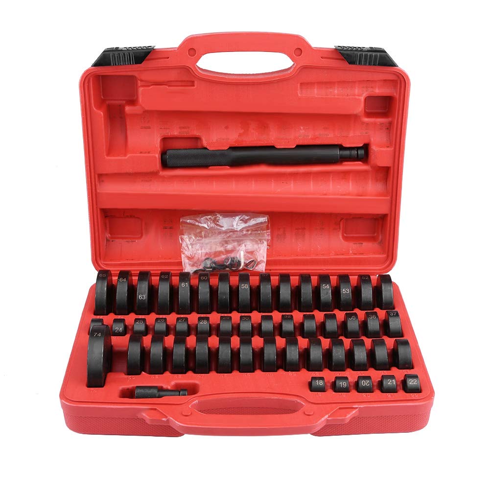 Qiilu 51pcs Bush Bearing Seal Driver Set - Professional Bushing Removal & Installation Tool Kit for Car Repair & Maintenance | Perfect for Automotive Mechanics & DIY Enthusiasts