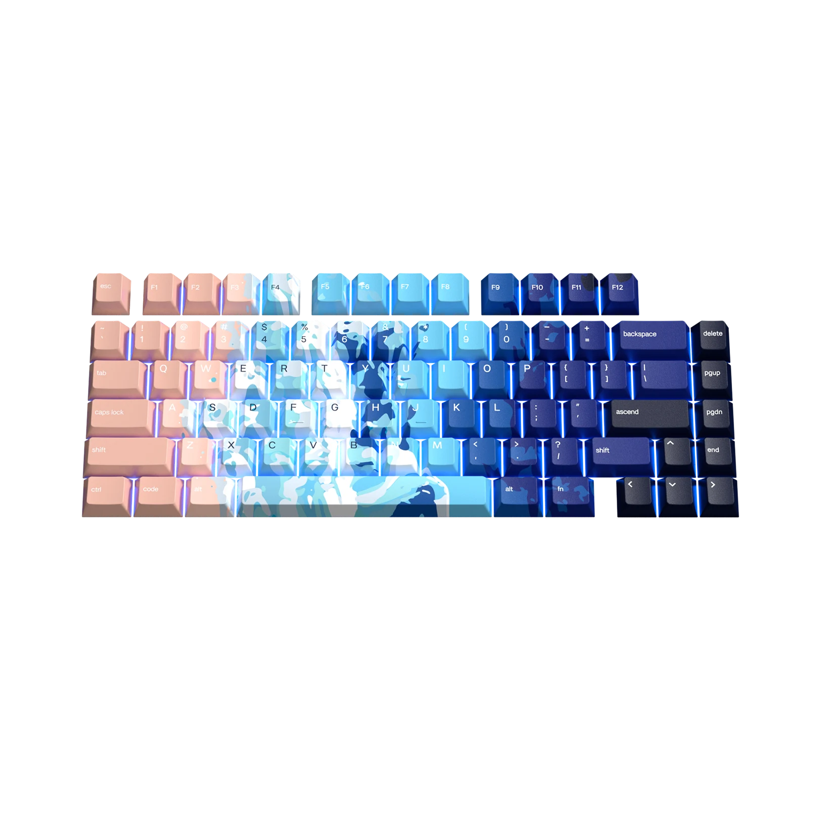 High Tide Keycaps for Mechanical Keyboards - Custom Cherry MX Keycaps for Gaming & Typing - Perfect for PC, Mac & Laptop Keyboards