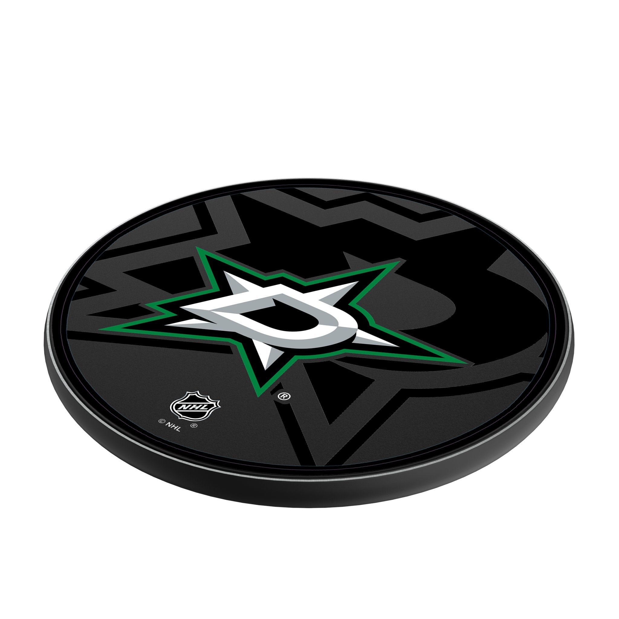 Dallas Stars Monocolor Tilt 15W Fast Wireless Charger - Perfect for Nightstands, Desks & Office Use