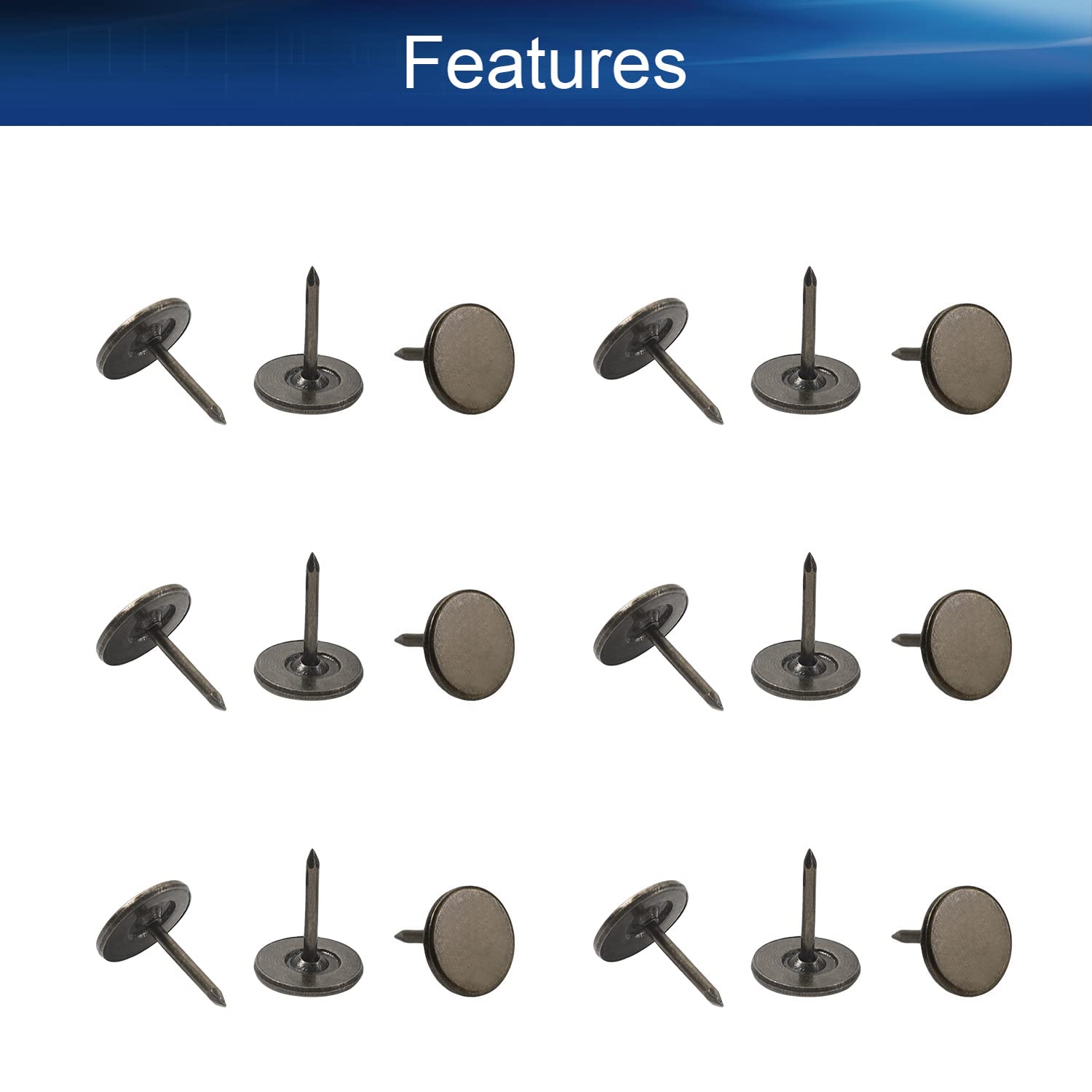 100PCS Upholstery Nail Heads 0.43