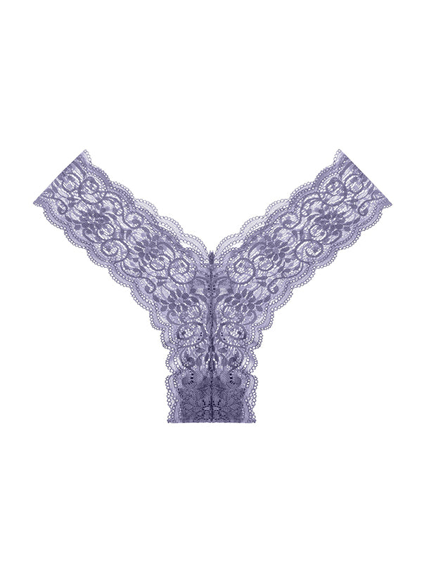 ZASUWA Women's V-Shape Waist Lace T-Back Panties - Sexy Lingerie for Date Night & Special Occasions