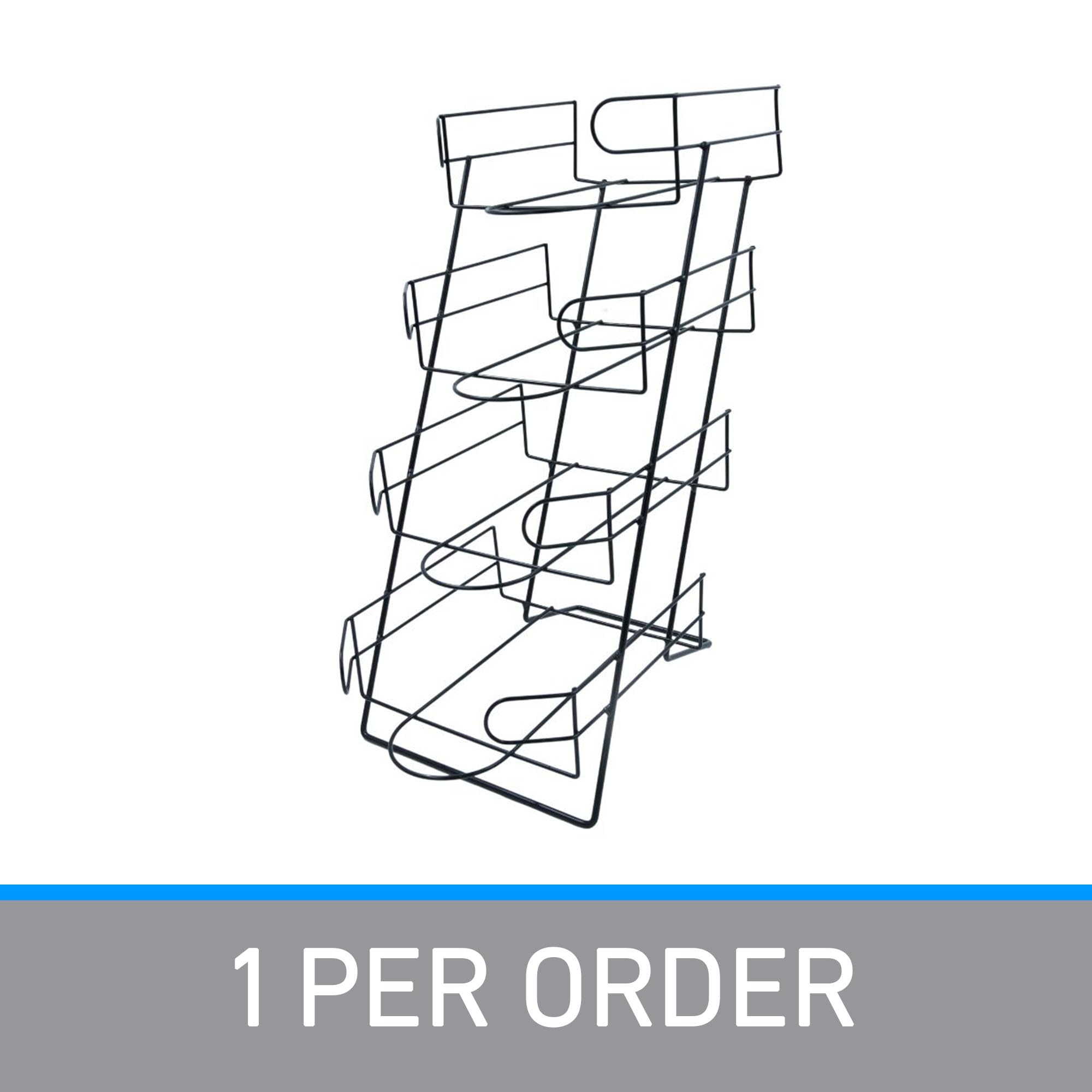 SSWBasics 4-Tier Black Countertop Baseball Cap Display Stand - Durable Hat Organizer Rack for Retail Stores, Home Decor & Trade Shows - Perfect for Organizing Ball Caps in Bedrooms, Shops & Exhibitions