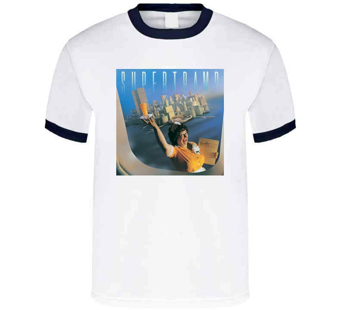 Supertramp Breakfast In America Vintage Black T-Shirt | Classic Rock Band Tee | Casual Wear & Concert Outfit
