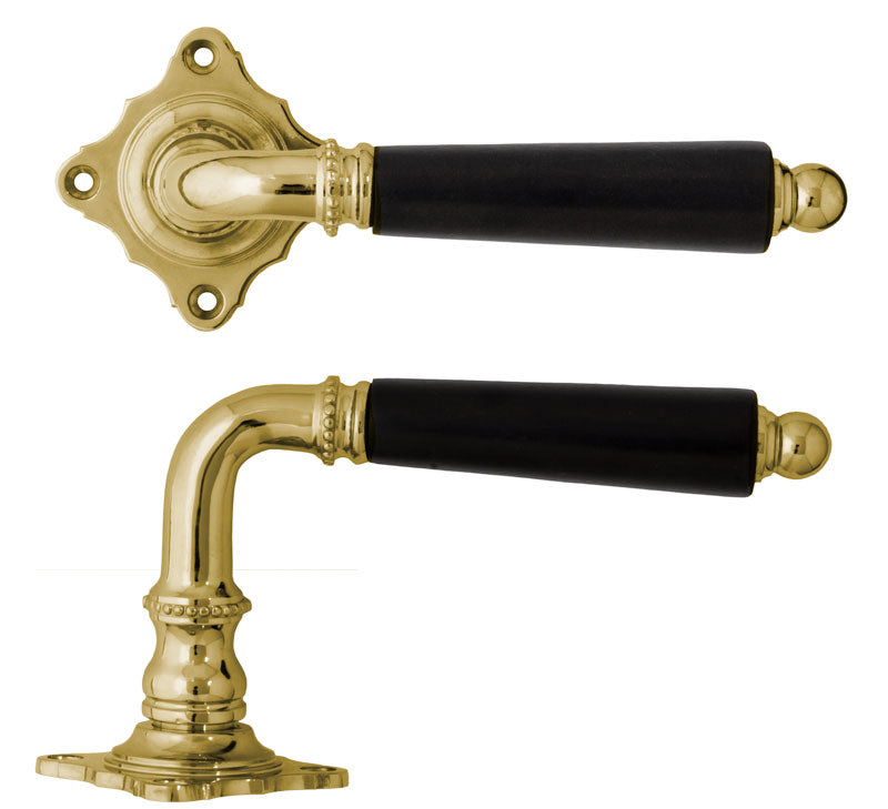 Vintage Näsman 195 Brass Door Handle - Classic Ornamental Hardware for Home & Office Doors - Perfect for Interior & Exterior Door Decor