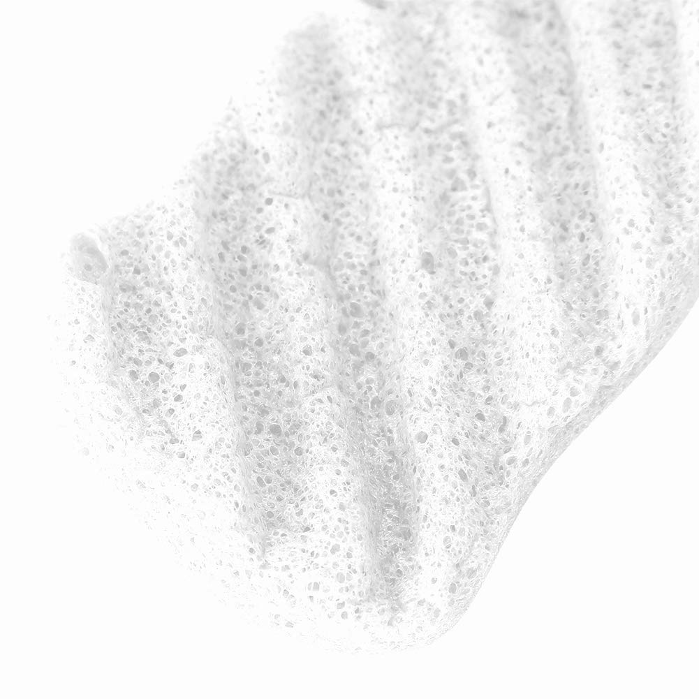 Organic Konjac Bath Sponges for Soft & Radiant Skin - Gentle Exfoliating Body Wash Scrubber, Vegan & Eco-Friendly (White) - Perfect for Sensitive Skin & Daily Facial/Body Cleansing Routine